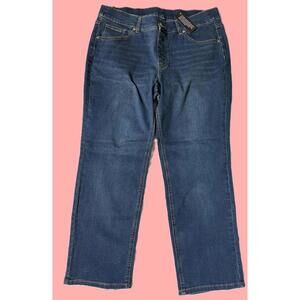 Isaac Mizrahi Live Denim Wide Leg Indigo Jeans Women's Size 16P NEW